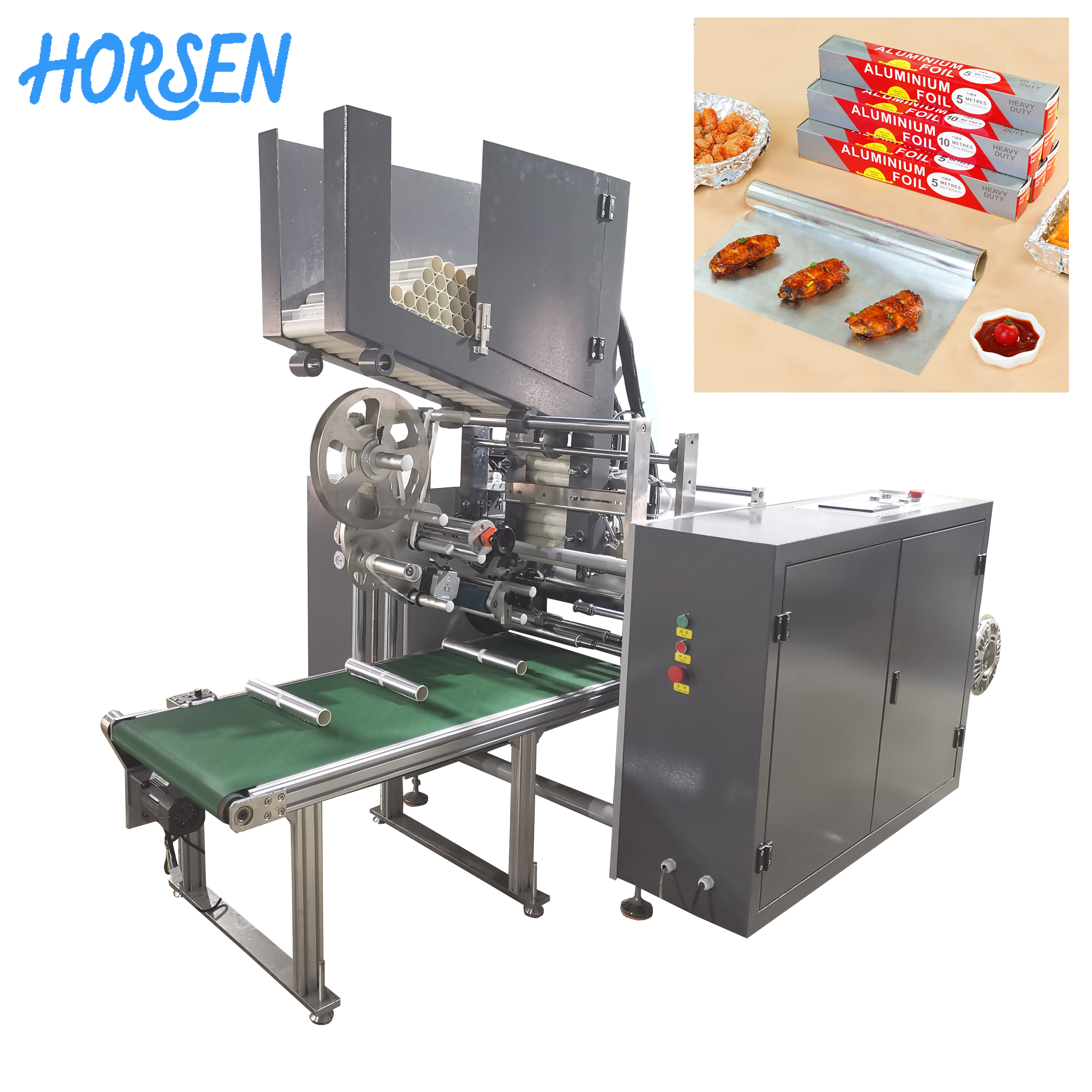 全自動(dòng)鋁箔硅油紙烘焙紙復(fù)卷機(jī)